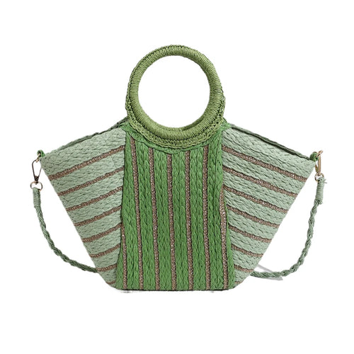 Elegant Straw Tote Bag - Versatile Designer Style