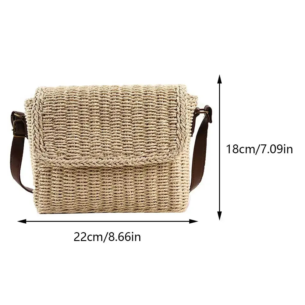 Exquisite Women's Raffia Crossbody Bag