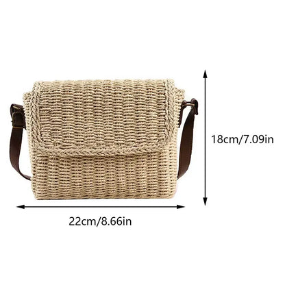 Exquisite Women's Raffia Crossbody Bag