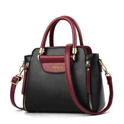 Elegant Contrast Stitching Women's Handbag