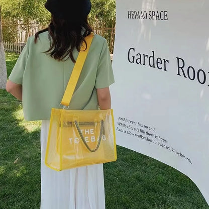 Elegant Transparent PVC Women's Tote Bag