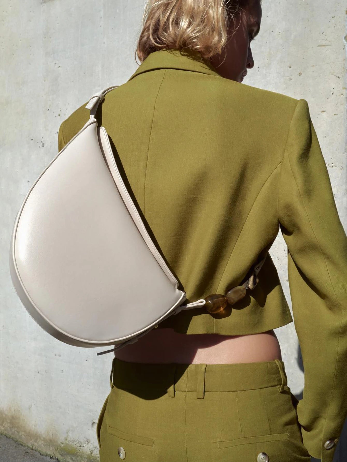 Exquisite Asymmetric Stone Shoulder Bag