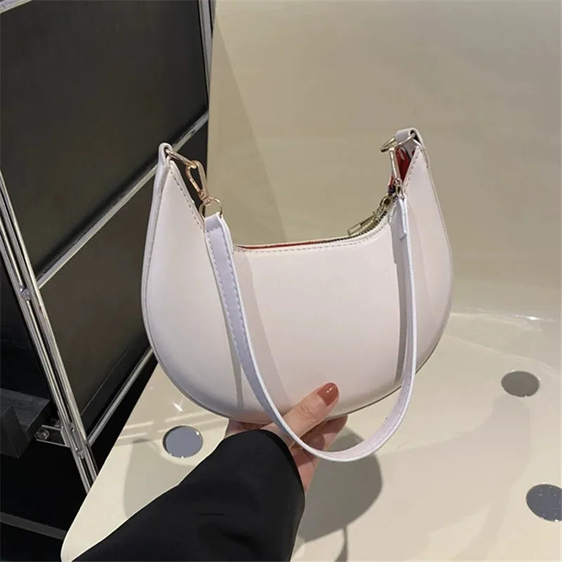 Exquisite Moon-Shaped Luxury Shoulder Bag