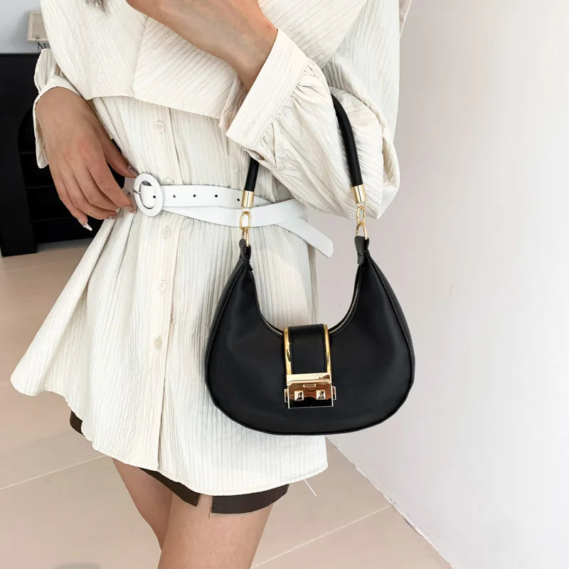 Elegant PU Leather Women's Underarm Bag