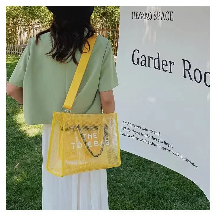 Elegant Transparent PVC Women's Tote Bag