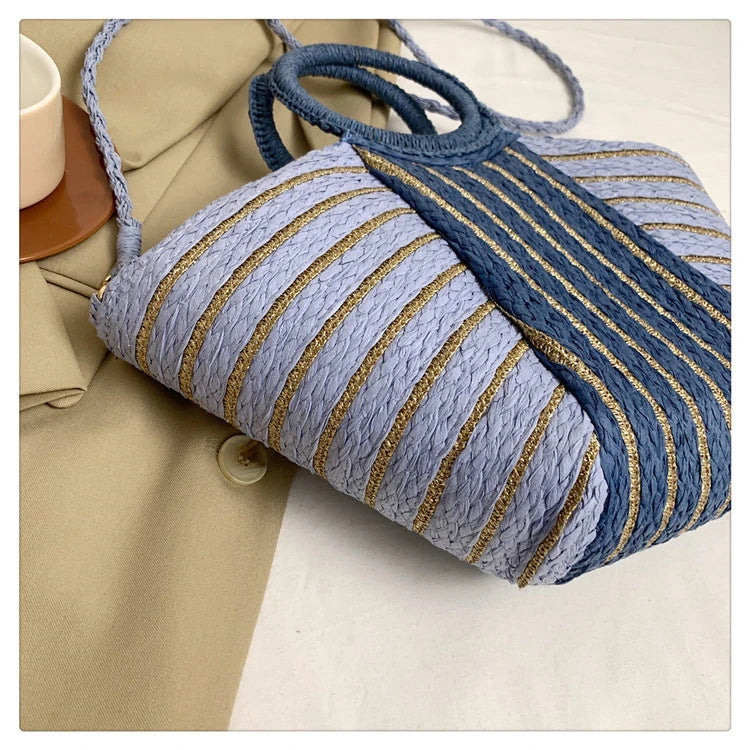 Elegant Straw Tote Bag - Versatile Designer Style