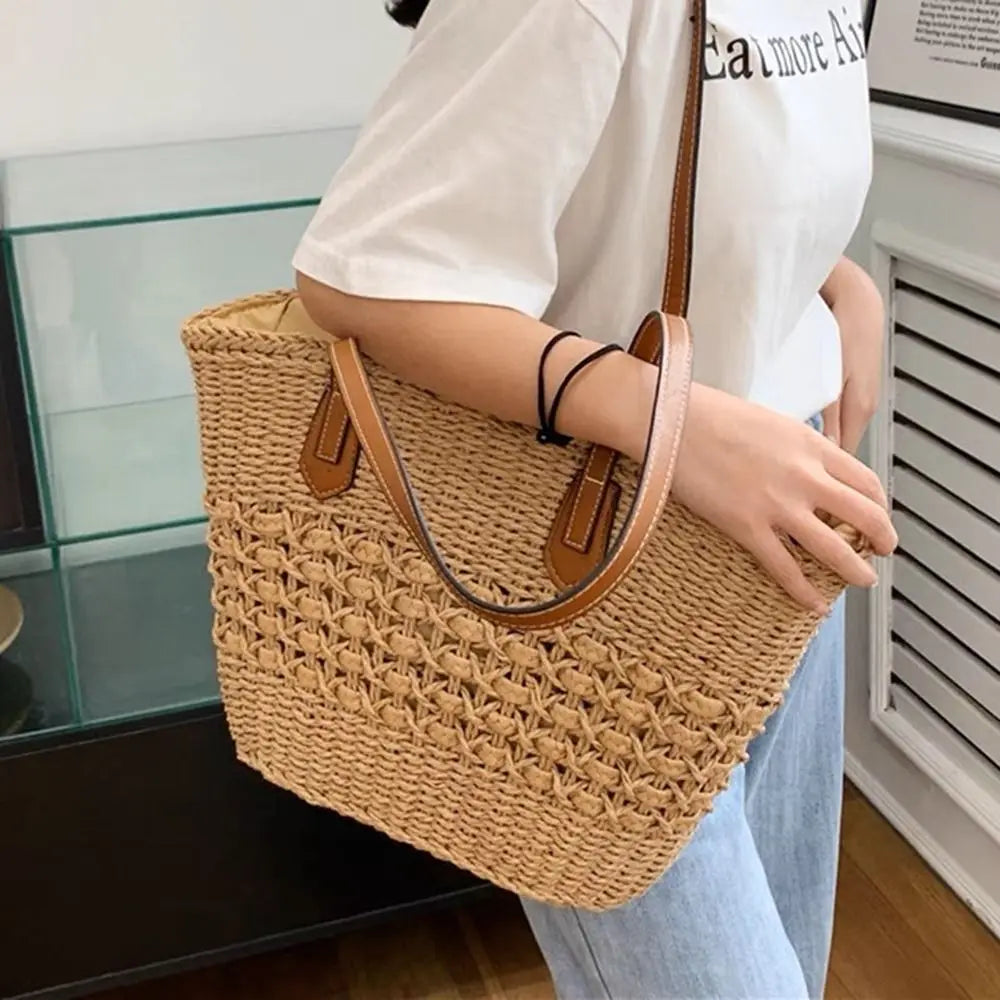 Exquisite Women's Woven Straw Tote Bag