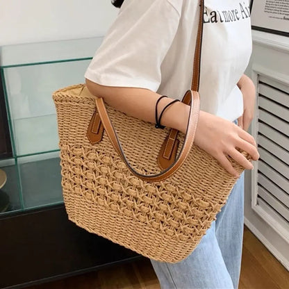 Exquisite Women's Woven Straw Tote Bag