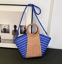 Elegant Straw Tote Bag - Versatile Designer Style