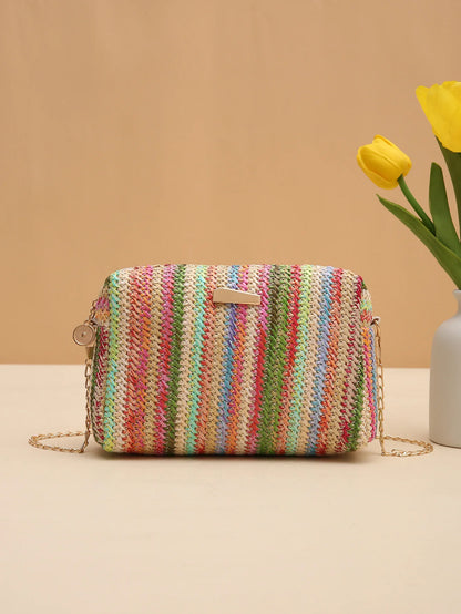 Exquisite Rattan Knitting Women's Straw Crossbody Bag