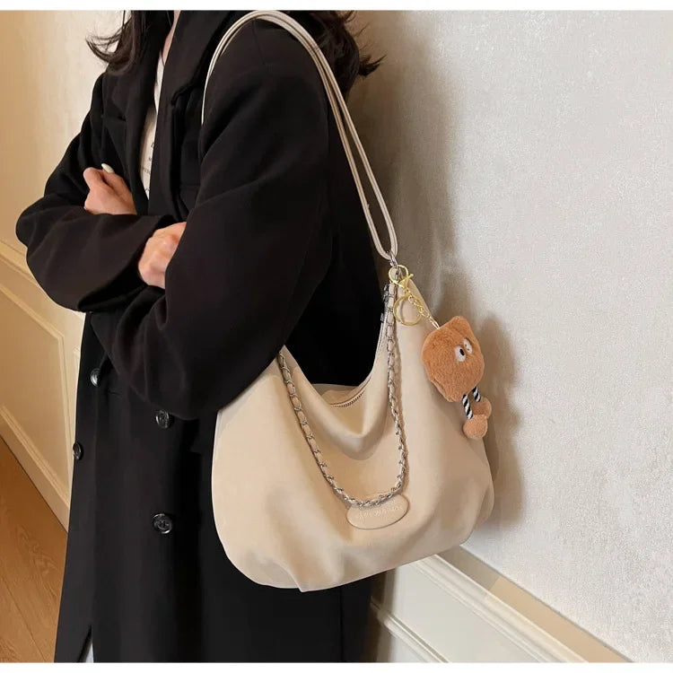 Elegant Retro Women's Shoulder Bag - Autumn Collection