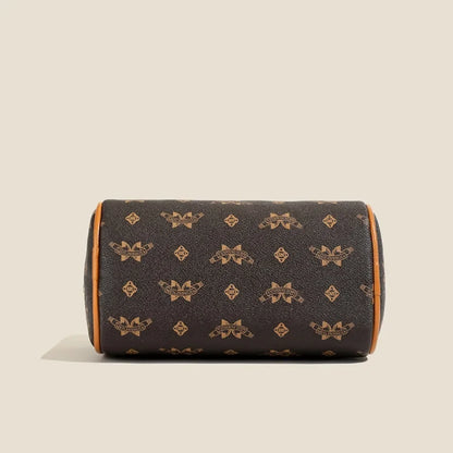 Elegant PU Leather Women's Barrel Handbag