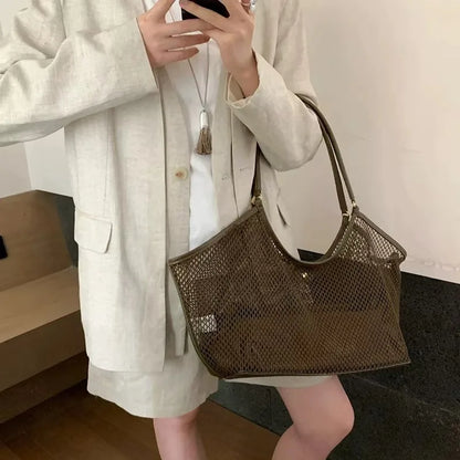Exquisite Mesh Beach Tote Bag for Women