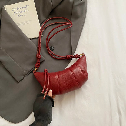 Elegant Splicing Leather Shoulder Bag - Women's Fashion