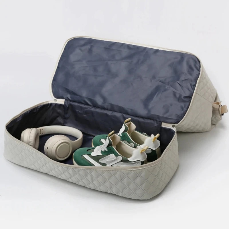 Elegant Women's Travel Duffle Bag with Shoe Compartment