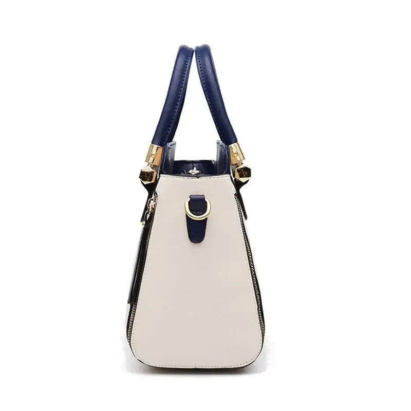 Elegant Contrast Stitching Women's Handbag