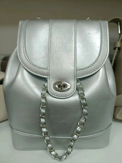 Elegant Korean Style Women's Chain Shoulder Bag