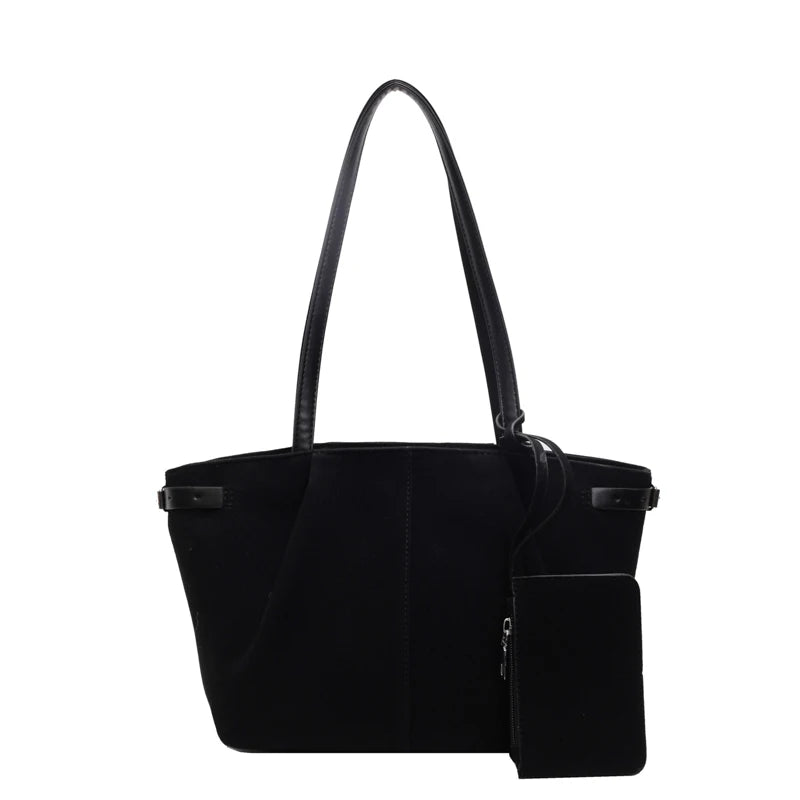 Exquisite Suede Tote Bag with Inner Pocket