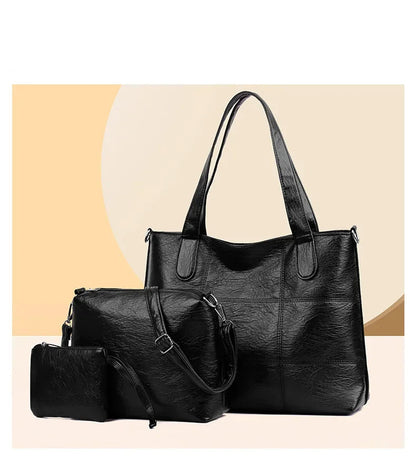 3-Piece Fashionable Women's Shoulder Bag Set