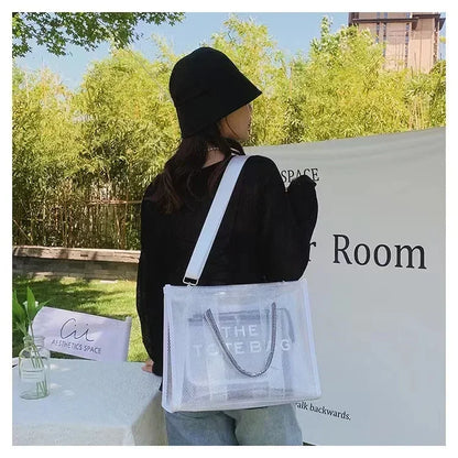 Elegant Transparent PVC Women's Tote Bag