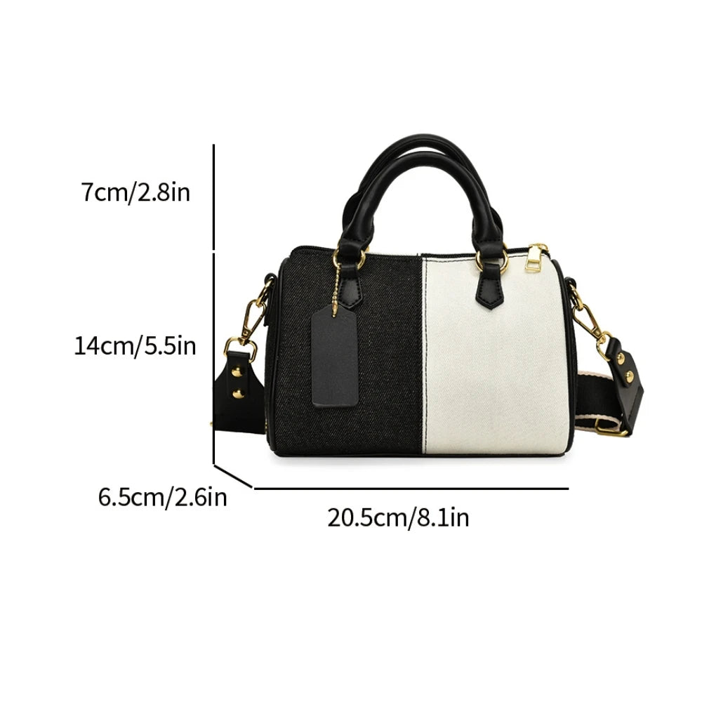 Exquisite Patchwork Denim Mini Handbag