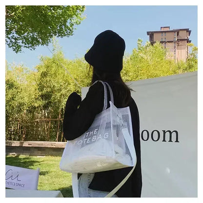 Elegant Transparent PVC Women's Tote Bag