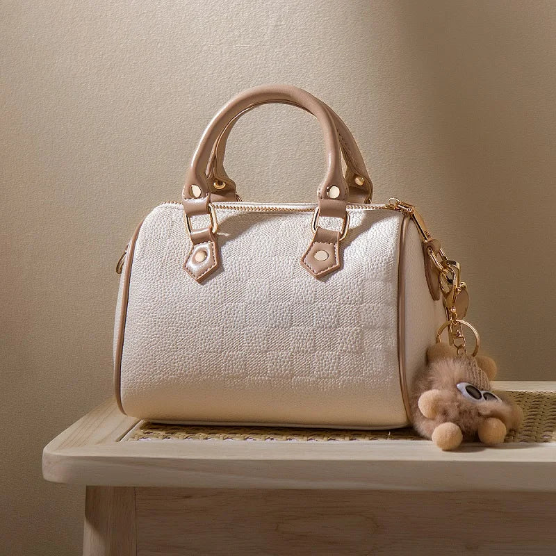 URDUDU Elegant Boston Leather Handbag