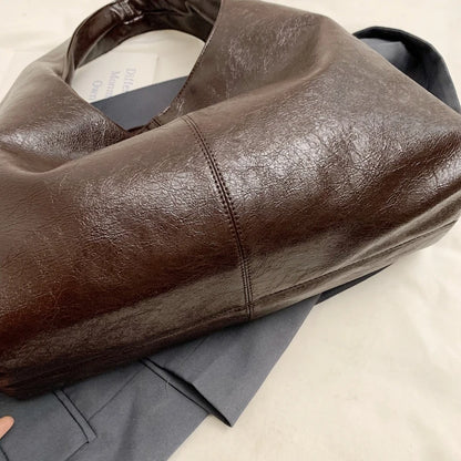 Elegance Retro Shoulder Bag - Luxurious PU Leather
