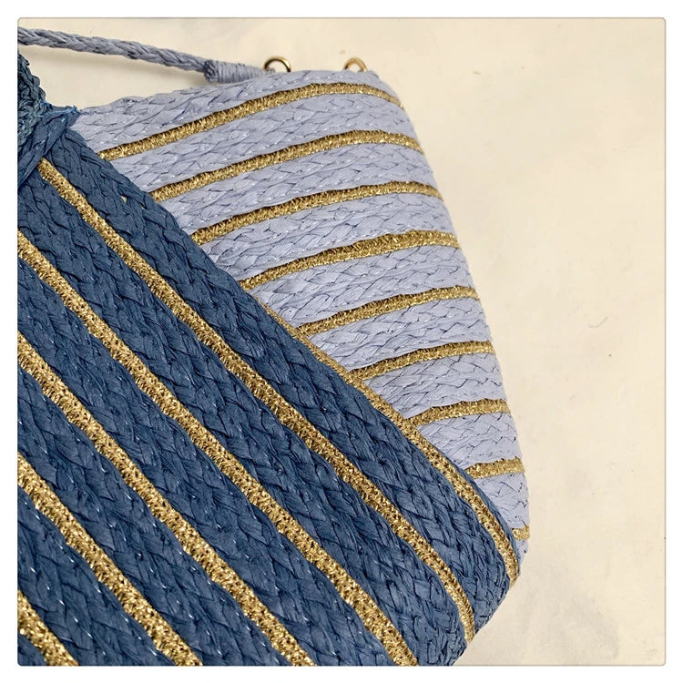 Elegant Straw Tote Bag - Versatile Designer Style