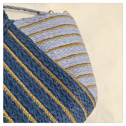 Elegant Straw Tote Bag - Versatile Designer Style