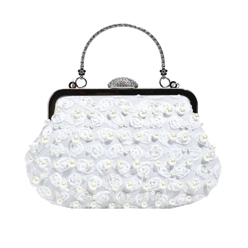 Exquisite Pearl Embellished Crossbody Bag for Women