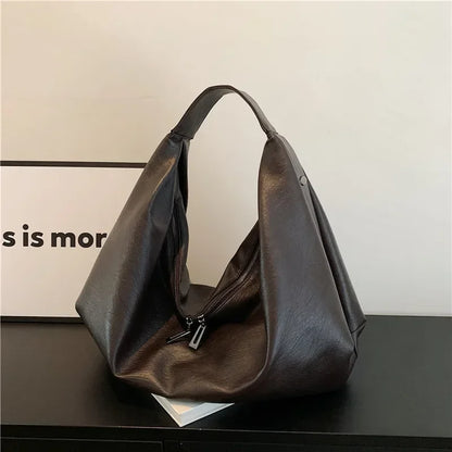 Exquisite Soft Leather Hobo Shoulder Bag for Women