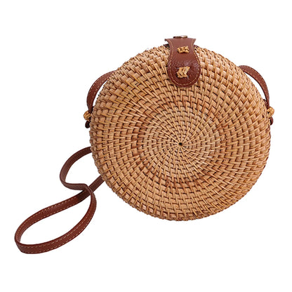 Exquisite Boho Rattan Shoulder Bag for Summer Elegance