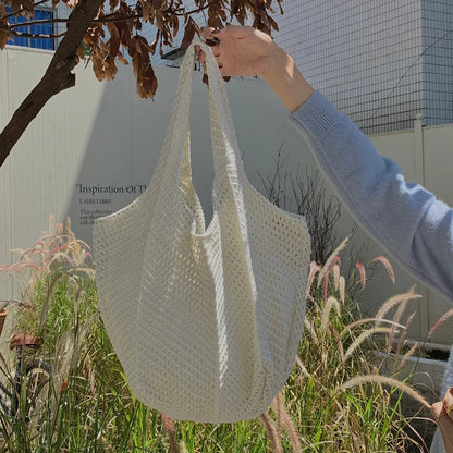 Exquisite Handwoven Retro Knit Tote Bag