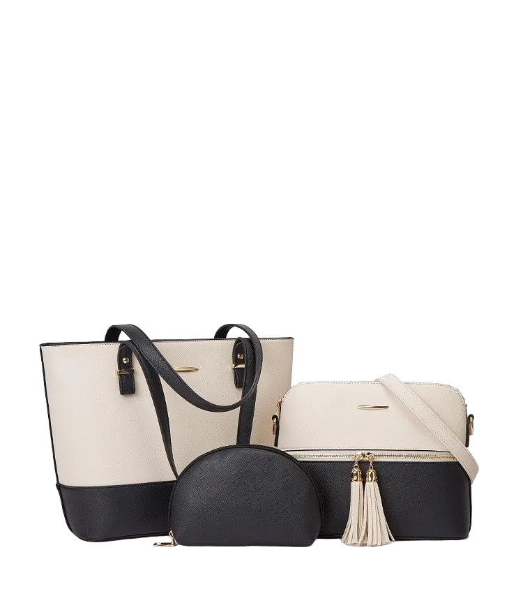 3 Luxurious Pieces (Tote, Bandolera, and Coin Purse) in PU