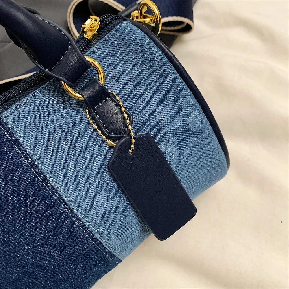 Exquisite Patchwork Denim Mini Handbag