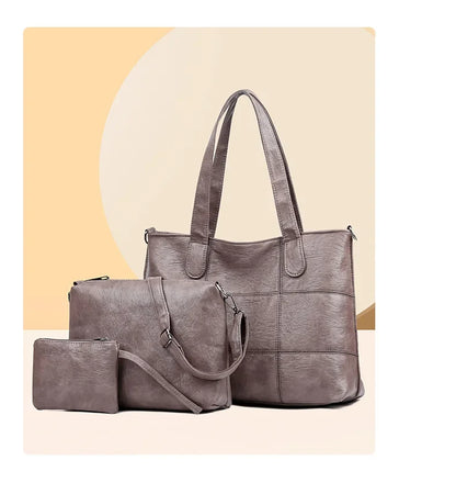 3-Piece Fashionable Women's Shoulder Bag Set