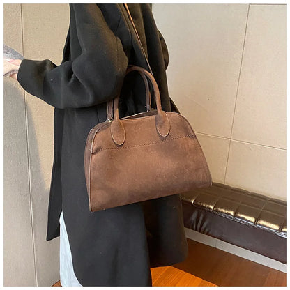 Exquisite Vintage Top-Handle Tote for Autumn Elegance