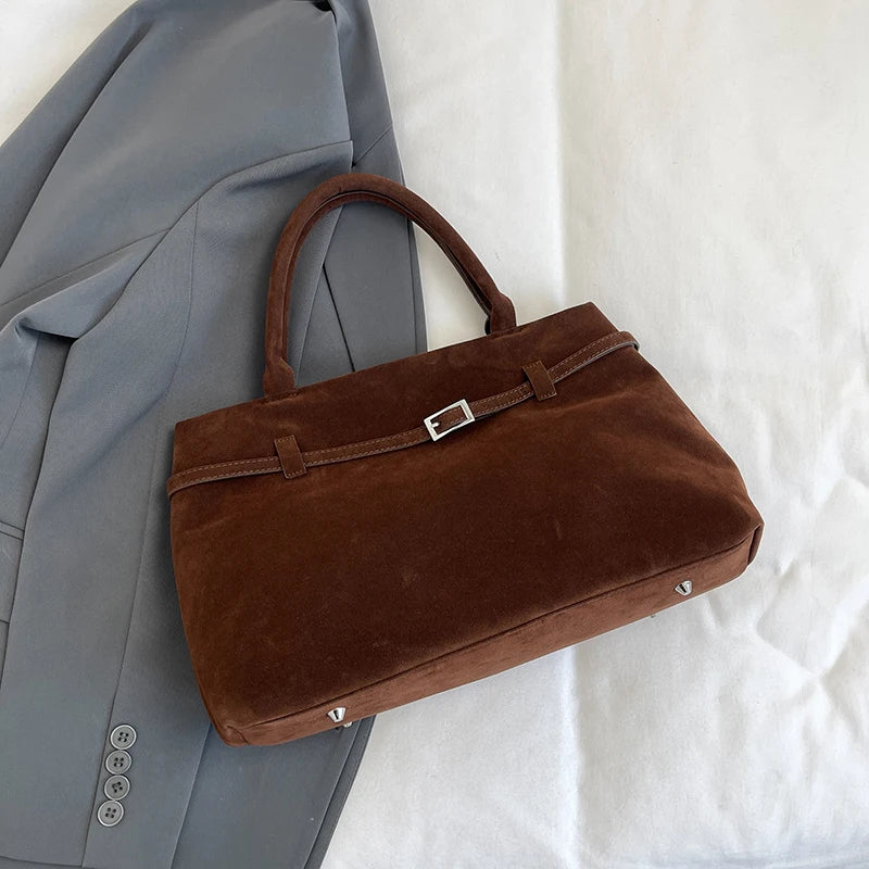 Elegant Velvet Tote Bag - Luxury Women's Handbag