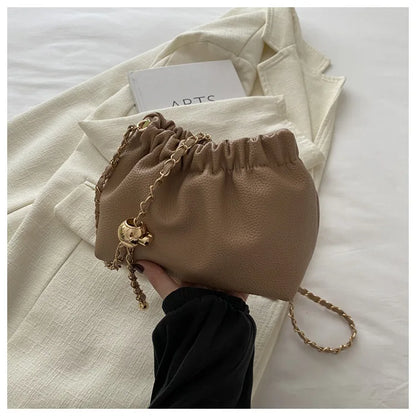 Exquisite Women's Chain Shoulder Bag - Elegant Cloud Design