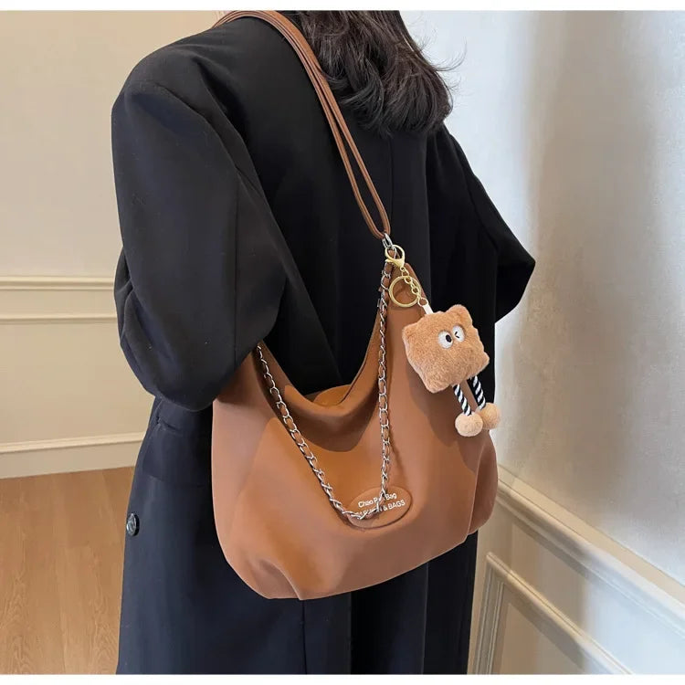 Elegant Retro Women's Shoulder Bag - Autumn Collection