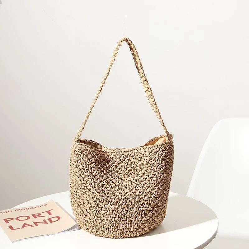 Exquisite Summer Basket Weave Tote Bag