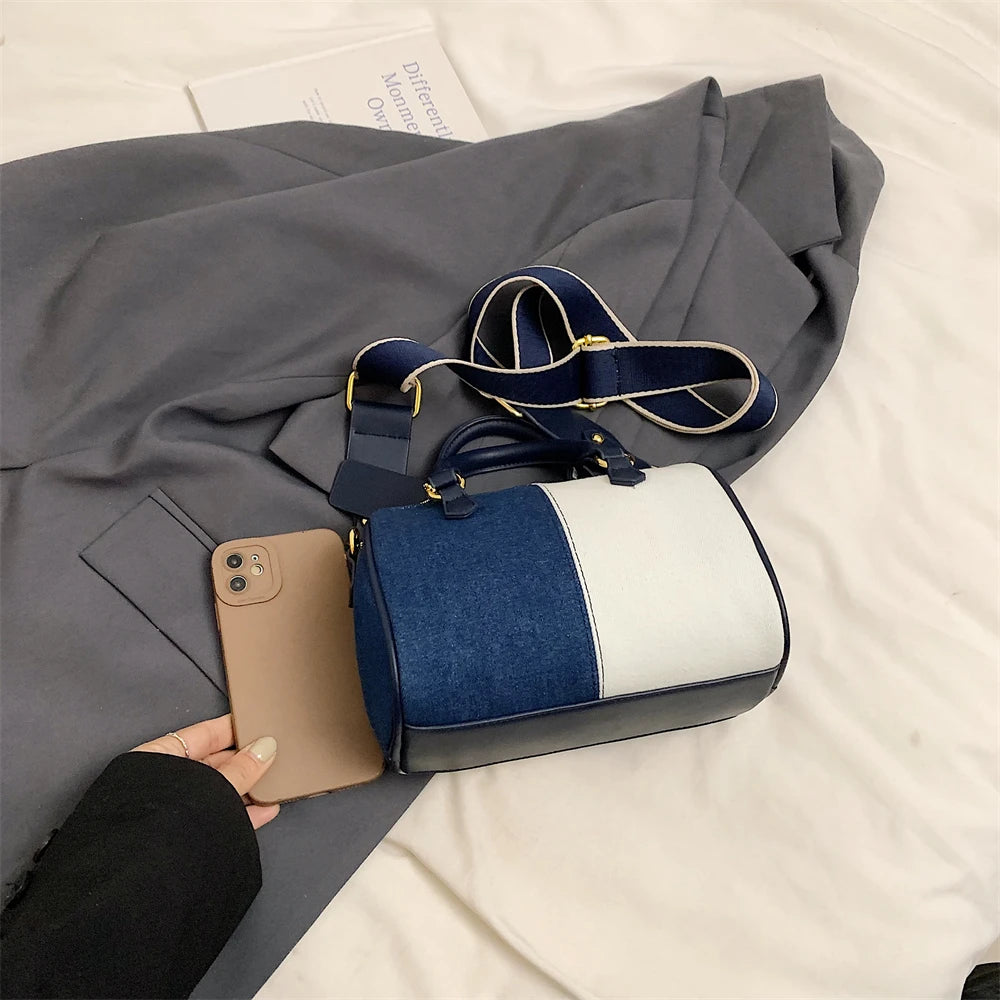 Exquisite Patchwork Denim Mini Handbag