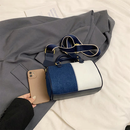 Exquisite Patchwork Denim Mini Handbag