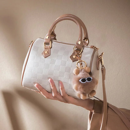 URDUDU Elegant Boston Leather Handbag