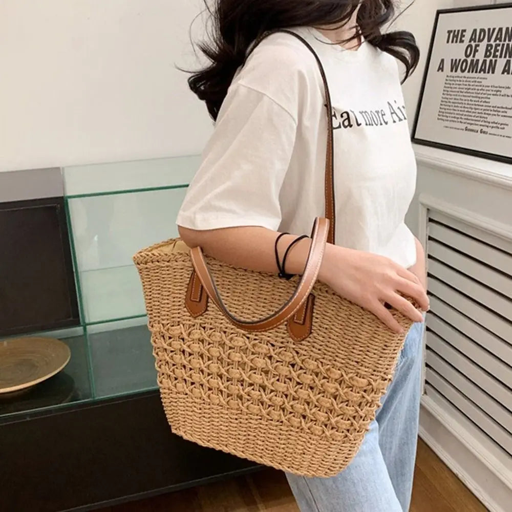 Exquisite Women's Woven Straw Tote Bag