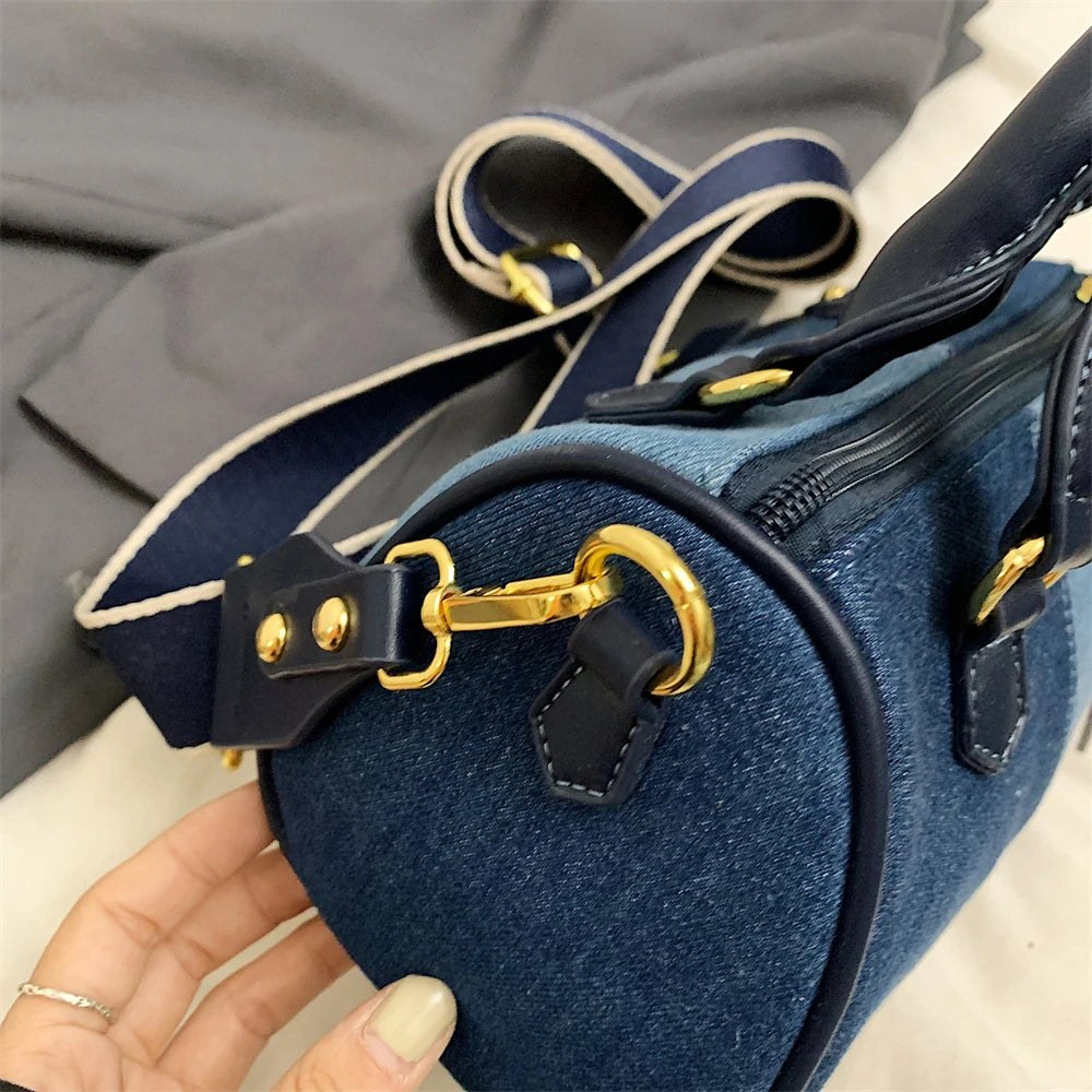 Exquisite Patchwork Denim Mini Handbag