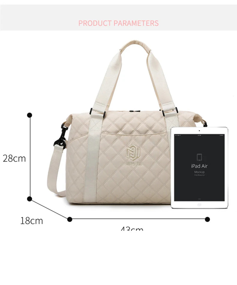 Elegant Oxford Women's Waterproof Travel Bag