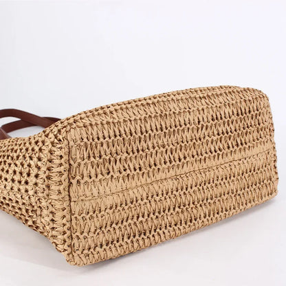 Exquisite Oval Trapezoidal Woven Handbag for Stylish Women