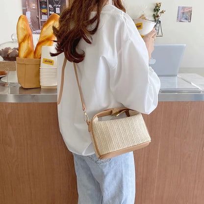 Elegant Bohemian Straw Crossbody Bag for Women